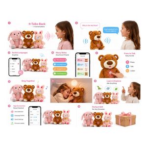 TOYSRUNNER Lapin Intelligent IA en Peluche, Jouet Robot Parlant, Tutor en Langue, Application Sans Fil, Cadeau Éducatif pour Enfants - Product Image 1