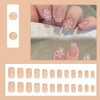 Vente en gros usine de faux ongles à presser de haute qualité, couvrance totale, 24 pièces, styles variés, en boîte, designs personnalisés pris en charge