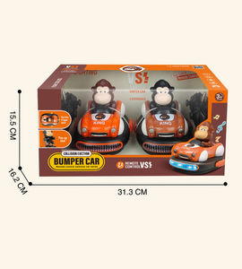 Dwi 2.4GHz 2แพ็คมินิรีโมทคอนโทรลรถบัมป์มีไฟและเสียง360 ° การรบแบบตลกๆการหมุนได้รถของเล่นสำหรับเด็ก - Product Image 3