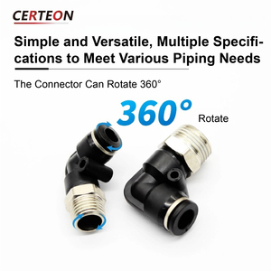 90 Derece Dirsek Hızlı Bağlantı Parçası Erkek Dişli Pnömatik Boru Sistemine Uygun - Product Image 4