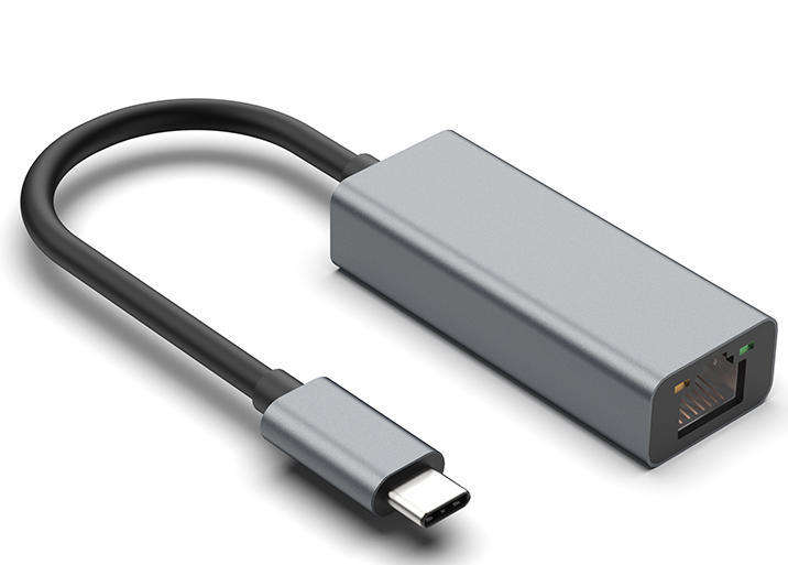 Convertidor de puerto gigabit tipo C gris