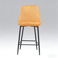 Tabouret de bar de luxe minimaliste italien haut de gamme, chaise de bar moderne simple à dossier haut, tabouret de bar de cuisine et salle à manger pour la maison