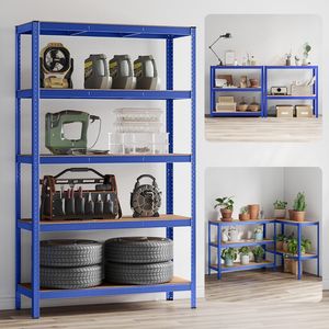 אספקה במפעל 5 שכבות פלדה ללא מדפים תצוגה רב תכליתיים מתלה אחסון מתלה - Product Image 2