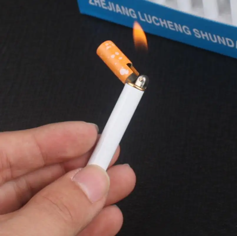 सिगरेट के आकार का मिनी मेटल क्रिएटिव ग्राइंडिंग व्हील इन्फ्लेटेबल लाइटर फैशन सिगरेट लाइटर