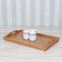 Plateau de service pliable en bambou pour repas et thé - Nouveau design de style chinois, idéal pour table de lit, café et thé, soins post-partum