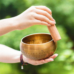 Bol en cuivre indien Antique, batteur à main, grand prix, pour <span class=keywords><strong>chant</strong></span> <span class=keywords><strong>tibétain</strong></span>, casserole de méditation, grande inde - Product Image 3