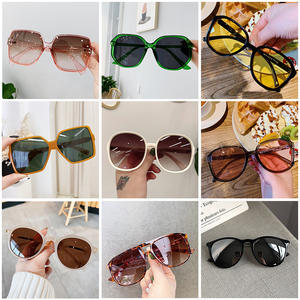 Gafas de Sol Qianai de Moda, Estilo Coreano, Montura Grande Irregular, Protección UV400, Montura de PC, Unisex, Tipo 3 - Product Image 2