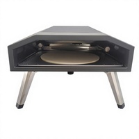 Four à pizza rotatif au gaz de 16 pouces, cuisinière multi-combustibles GPL, barbecue de camping en plein air