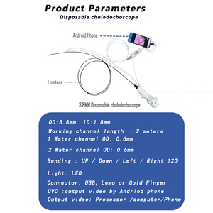 वीडियो प्रोस्कोस्कोप 3.8 मिमी डिस्पोजेबल कोलेडोस्कोप 360 डिग्री झुकने सर्जिकल मॉनिटर पशु और मानव शरीर - Product Image 6