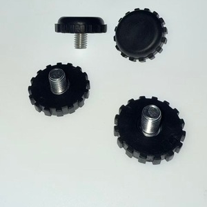 <b>Adjustable</b> Feet Pads M8x10 Black Plastic For <b>Tables</b> Chairs Support <b>Legs</b> - Product Image 4