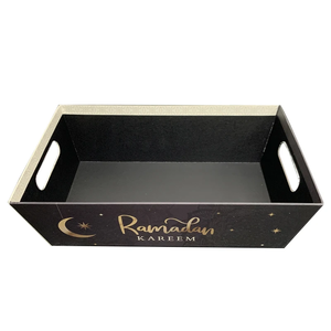 Custom Muslim Eid Ramadan Kareem Design Cardboard Paper Gift Sets Basket Craft Boxes <strong>Tray</strong> <strong>Hamper</strong> - Product Image 4