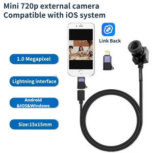 1MP 720P HD Android PC Mini uusb, <span class=keywords><strong>กล้อง</strong></span>วิดีโอรักษาความปลอดภัย OTG Lightning <span class=keywords><strong>กล้อง</strong></span>เว็บแคมพร้อมเลนส์3.6มม. ไม่มีการบิดเบือน - Product Image 2
