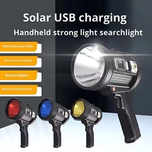 P50 ไฟฉายพลังงานสูงแบบชาร์จพลังงานแสงอาทิตย์แบบพกพาไฟฉายกลางแจ้ง LED 18650 แบตเตอรี่อายุการใช้งาน 50000 ชั่วโมง - Product Image 3