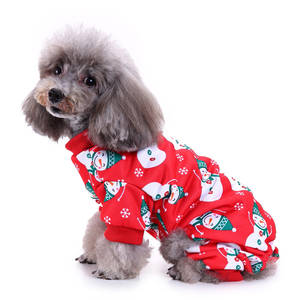 Venta al por mayor encantador muñeco de nieve para pijamas de ropa de perro de Navidad - Product Image 2