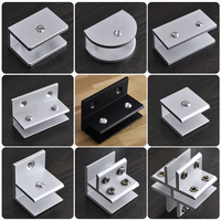 Étagère à clip pour miroir 2 pièces Type T Raccordement de fenêtre en verre fixe à angle droit 6 ~ 12mm Raccord en verre
