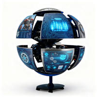 Pantalla LED Esférica Interior P2 / P2.5, Pantalla LED Esférica de 360 Grados para Publicidad en Centros Comerciales, Bola LED Flexible de Alta Frecuencia de Actualización