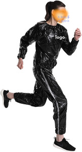 Tuta da sauna in Pvc resistente personalizzata unisex dimagrante da corsa esercizio di peso loos sauna tute da ginnastica per le donne - Product Image 3