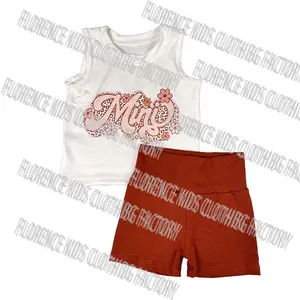 DH ODM Chica Conjuntos Mutter Baby Sommer benutzer definierte zweiteilige Outfit Kleinkind Mädchen Kleidung Sets