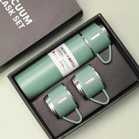 Termo de Acero Inoxidable de Doble Pared de 500 ml a Buen Precio, Base Antideslizante, Mantiene las Bebidas Calientes/Frías Durante 6-12 Horas, Ideal para Viajes al Aire Libre