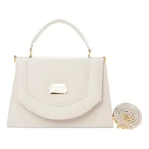 Bolso Bandolera Blanco Fana Linda, Microfibra, Cuero Sintético, Cierre de Cremallera, Dos Correas, Uso Diario, Primavera, Verano, Invierno - Product Image 1