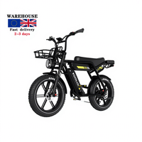 Vélo électrique de banlieue KOOLUX X9PRO avec cadre en acier, moteur roue arrière 250W (UE) / 750W (RU), batterie lithium 7 vitesses, pneus larges 20*4'', certifié CE