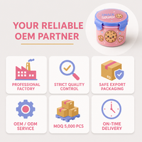 Boîte à collation en plastique personnalisable avec un design amusant, boîte de rangement alimentaire avec couvercle