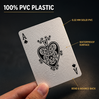 Service d'impression de logo personnalisé, cartes à jouer en plastique PVC noir personnalisées avec puce RFID NFC, boîte de douze paquets, jeu de cartes magiques