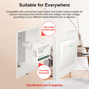 GIRIER Module de commutation WiFi Contact sec Smart Home DIY Breaker Relay 5A DC 12/24V AC 100-240V Supports Alexa <span class=keywords><strong>Google</strong></span> Home <span class=keywords><strong>Assistant</strong></span> - Product Image 2