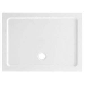 Plato de Ducha Rectangular Moderno de 80x120x3cm, Diseño Cuadrado Acrílico con Acabado de Mármol para Baño o Hotel - Product Image 1