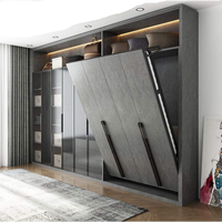 Lits Murphy en bois massif sur mesure, taille Queen, meubles modulaires modernes pour économiser de l'espace, lits muraux pliants de taille complète avec montage facile