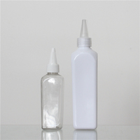 Bouteille de gel douche carrée en plastique de 250ml avec pulvérisateur de brume Pompe du fabricant de lotion cosmétique de 120ml scellée pour l'utilisation du shampooing
