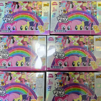 Boîte de boosters de cartes à collectionner My Little Pony Édition Arc-en-ciel, collection de jeux d'anime pour enfants, cartes flash métallisées, jouets cadeaux d'anniversaire