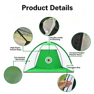 Filet d'entraînement de <span class=keywords><strong>mini</strong></span>-<span class=keywords><strong>golf</strong></span> avec zone de frappe de 100x65 cm, tige légère <span class=keywords><strong>en</strong></span> fibre de verre, aide à l'entraînement intérieur/extérieur - Product Image 3