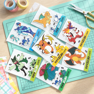 For Emblem Evolution Stickers Synthetic Paper Matte Varnishing Random Design Korean Kids Stationery School Decoration - Product Image 2