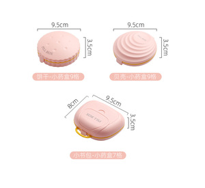 Boîte à pilules ronde portable personnalisée en gros pour 7 jours, en PP, étanche, organisateur de voyage pour médicaments et vitamines, petite taille - Product Image 5
