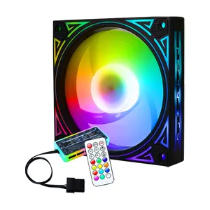 Özel logo düşük adedi 12V RGB oyun PC fan bilgisayar kasası soğutucu CPU 120mm rgb fan