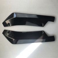 Contour de voiture croisé noir en fibre de carbone, pack arrière coin lèvre arrière anti-collision modificateur extérieur raccord becquet arrière