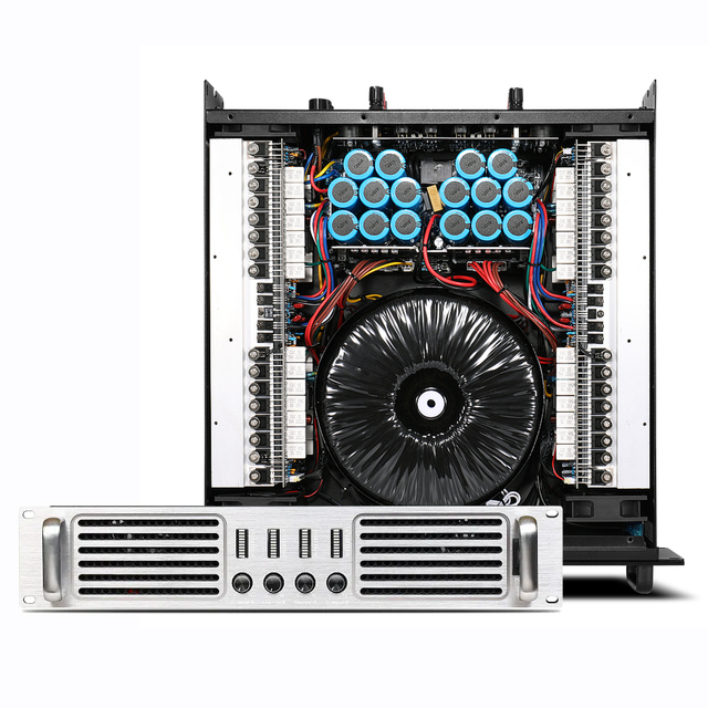 New Hot Sell 2U 4*800W Power Amplifier Class H 4 Channel PA System Good Quality Pro Audio Professional Sound Amplifier