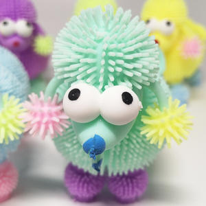 Jincan Hot Selling LED lampeggiante flessibile Puffer <span class=keywords><strong>Dog</strong></span> giocattolo colorato in gomma giocattolo gonfiabile per ragazze ragazzi giocattolo peloso appiccicoso sensoriale - Product Image 4