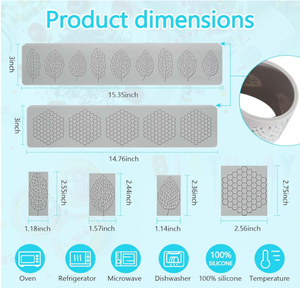 Moldes de <span class=keywords><strong>panal</strong></span> de silicona sin BPA, herramientas de decoración de pasteles, molde para bordes de pasteles, herramientas para hornear pasteles - Product Image 4