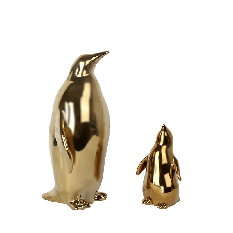 ゴールド装飾家飾りセラミック家の装飾ペンギン