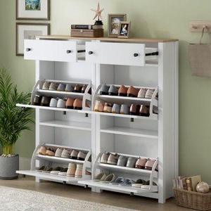 Mobile scarpiera moderna di nuovo stile in MDF sottile <span class=keywords><strong>per</strong></span> corridoio/ingresso con contenitore ribaltabile, <span class=keywords><strong>per</strong></span> interni, all'ingrosso - Product Image 4