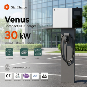เครื่องชาร์จไฟฟ้ากระแสตรงแบบติดตั้งบนเสา Starcharge Venus 30kW ประสิทธิภาพ 95% สายเคเบิลยาว 5 เมตร ระบบจัดการอัจฉริยะ สถานีชาร์จไฟฟ้ากระแสตรงสาธารณะ - Product Image 1