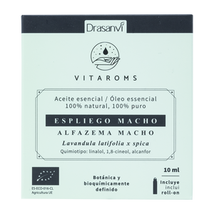 Aceite Esencial de Lavanda Orgánico Vitaroms Drasanvi 10 ml, Aceite Puro de Grado Alimenticio para Hidratar, Reafirmar y Nutrir - Product Image 1