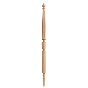 Nhà máy trực tiếp Chất lượng cao tùy chỉnh trong nhà gỗ rắn newel bài viết thiết kế hiện đại cao cấp lan can gỗ cầu thang OEM/ODM - Product Image 1