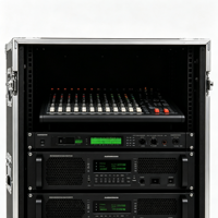 Système de sonorisation portable, équipement audio professionnel, table de mixage, amplificateur, ensemble de haut-parleurs pour concert en direct, événement, performance sur scène