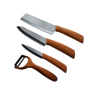 Precio barato de madera de 5pc de la <span class=keywords><strong>cocina</strong></span> de cerámica <span class=keywords><strong>juego</strong></span> de <span class=keywords><strong>cuchillos</strong></span> con bloque de acrílico - Product Image 2
