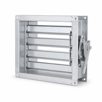Vanne de régulation de débit d'air rectangulaire galvanisée, amortisseur marche/arrêt, anticorrosion, pour HVAC, bâtiment commercial, ventilation industrielle