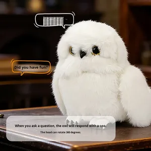 Peluche interactive à commande vocale Hibou Hedwig de <span class=keywords><strong>Harry</strong></span> <span class=keywords><strong>Potter</strong></span>, modèle Hibou des neiges, pour le cinéma, de Beijing Universal - Product Image 2