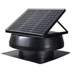 Australia America France hot selling 12" 35w 24 Hours solar Energy Saving industrial Dc Solar roof Mounted Fan solar exhaust fan